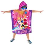 Sassoon Princess Cartoon Printed Hooded Poncho Towel for Kids (Pack of 1)