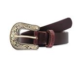 trysco®, Pure Genuine Leather, Girls/Women Multi Purpose Belt (40"-42" WAIST, Brown)