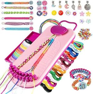 Friendship Bracelet Kit Bracelets Maker: String Bracelet Maker Tool - Gifts for 7 8 9 10 11 12 Girls Women - Craft Kit, Kids Jewelry-Making Kit