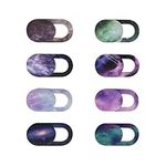 Camera Cover Slide 8 Packs, Cuxnoo Webcam Cover Ultra Thin Sticker Privacy Protector fit for MacBook Pro, iMac, iPad Pro, and More Laptop or Tablet, Colorful Space