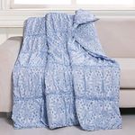 Greenland Home Throw Blanket, Blue, 50x60-inch