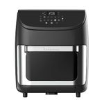 Bergner MasterPro Air Fryer Oven, 1700 W, 12.0L, Rotisserie/Bake/Air Fry/ Dehydrate/Reheat/Defrost, 360 Degree Airflow Technology, Multi PreSet Cooking Menu, With 2xCrisper Tray, Drip Tray,Rotesserie Set & Tool