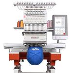 POOLIN Multi Needles Commercial Embroidery Machine with Auto Color Change, 13.8x19.7 Inch Embroidery Area, WiFi Transfer, Includes All Accessories for Hats, T-Shirts & Hoodies