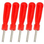 SENZEAL 5x Car Tyre Valve Tool Steel Shaft Bike Repair Kit Valve Key Red