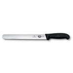 Victorinox Swiss Army Cutlery Fibrox Pro Slicing Knife, Round Tip, 10-Inch - Medium, Black