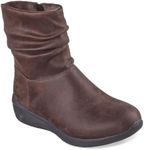 Skechers Women's Arya-Fashionista Ankle Boot, Chocolate, 8