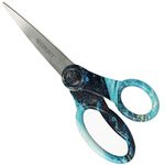 Westcott Pouring Art and Marble Effect Scissors - Universal Scissors with Stainless Steel Blades and Plastic Handles - 8" - Turquoise - E-38081 Blue