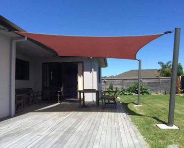 diig Patio Sun Shade Sail Canopy, 20' x 26' Rectangle Shade Cloth UV Block Sunshade Fabric - Outdoor Cover Awning Shelter for Pergola Backyard Garden Yard (20' x 26', Red)