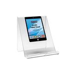 OSCO Clear Acrylic Tablet Holder | iPad Holder | Phone Stand | Book Support | Document Mount | H18 x W16 x D14 cm