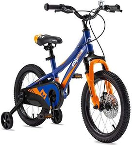Royalbaby Explorer Aluminum Kids Bike 16 Inch Bicycle Front Shock, Training Wheel for Boys Girls Ages 4-8 Years, Blue