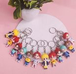 TERA 13 Rubber (36 Piece Bt21 Keyring For Kids Boys Cartoon Keychain Set For Kids Bike Car Keychain Combo For Boys Return Gifts,Multicolor