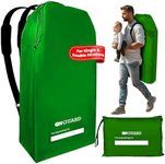 ONGUARD Double Stroller Bag For Airplane | Stroller Cover | Gate Check Stroller Bag | Baby Airplane Travel Accessories | Waterproof Rip Resistant Polyester Compact Backpack | Green
