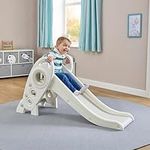 Liberty House Toys Kids Rocket Slide - First Slide, Playset for Indoor or Outdoor use Garden Slide White and Grey, H645 x W330 x D1250mm, LHT191WH