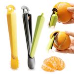 COKSDUPID 2PCS Orange Peeler | Easy To Peel Orange Citrus Peeler Tool | Plastic Orange Orange Slicer Cutter | Creative Kitchen Orange Peeler Gadget