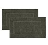 LANE LINEN Bathroom Rugs Sets 2 Piece, Extra Soft Absorbent Premium Bath Mats for Bathroom Sets, Non Slip Shower Mats for Bathroom, Bathroom Mat Set, Bath Mats for Bathroom Floor- 21" x 34" - Brown