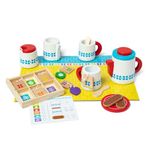 Melissa & Doug Steep & Serve Wooden Toy Tea Set | Pretend Play | Play Food | Wooden Toy | 3+ | Gift for Boy or Girl