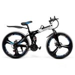 Dunedin Bikes, X6 Cycle Foldable Sports Bicycle Mountain Bike/Cycle 26 Inch Carbon Steel Frame Folding Bicycle with 21 Speed Gear and Double Disc Brake.White (Unisex) (Black)