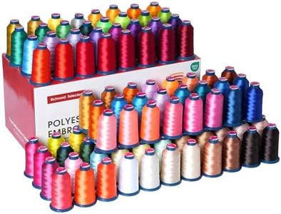 Richword Embroidery Machine Thread 100 Colors 40WT (108D/2) Polyester Thread Kit Each Spool 4000M (4374Y) Suitable for Embroidery Machines and Sewing Machines
