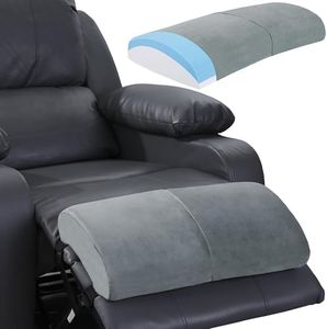 ROYALAY Recliner Leg Rest Cushion with Adjustable Straps Memory Foam Under Knee Pillow for Foot Elevation, Half Moon Leg Pillow Foldable bolster pillow for Waist Back Neck Reduce Pressure,gray