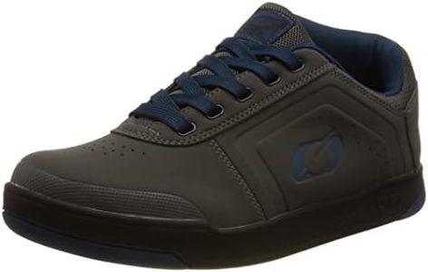 O'NEAL | Scarpe Mountain Bike | MTB | Vegan | Equilibrio tra Grip e riposizionamento del Piede, Protezione Interna delle articolazioni | Scarpa Pinned PRO Flat Pedal V.22 | Adulto | Grigio Blu | 43