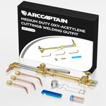 ARCCAPTAIN Oxy Acetylene Cutting Torch, Medium Duty CA1350 Cutting Weldig Torch with Check Valve, Cutting Tip 1-3-101, Suitable for Automobile Repair and Metal Cutting