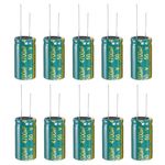 PATIKIL 50V 4700uF Electrolytic Capacitors, 10Pcs 18x35mm Aluminum High Frequency Electrolytic Capacitors for TV, LCD Monitor, Refrigerator, Circuit Boards, Green