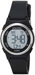 Armitron Sport Women's Digital Chronograph Resin Strap Watch, 45-7102, Black/Silver, 45/7102BLK