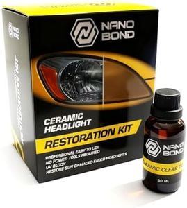 Nano Bond Ceramic Headlight Restoration Kit - No Power Tools Needed, Self-Leveling Headlight Clear Coat, 3 Easy Steps, Removes Oxidation from Foggy Plastic Lenses, 30ml Bottle