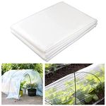 PALUDO 2 X 3M Extra Thick Clear Heavy Duty Polythene Sheeting, Plastic Dust Waterproof Sheets, Garden Grow Polythene Cover Sheets, for Gardening Insulation Building Rubble Protection (250Mu / 1000G)