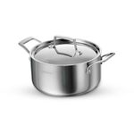 Tramontina Aeion Triply 20cm/3.1L Casserole with SS 304 Lid | Healthy, Non Toxic | Stock Pot | Biryani Pot | Sauce Pot | Induction Friendly | Stay Cool Handle | NSF Certified | 10 Year Warranty*