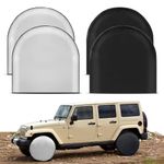 ZATOOTO Tire Covers 4 Pack, Double-Sided RV Tire Cover Waterproof Anti-UV Snow Wind All Seasons Tire Wheel Protector for Trailer, Camper, Trucks, SUV, Jeep