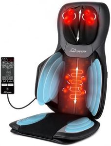 Snailax Back Massager with Heat and Air Compression, Adjustable Neck & Full Back Shiatsu Massage Cushion for Chair, Deep Tissue Back Massager for Pain Relief, Seat Vibration, Home Office Gift