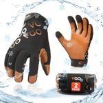 Vgo 2Pairs -20℃/-4°F Winter Mechanic Gloves,Cold Weather Waterproof Medium Duty Safety Work Gloves,Cold Storage or Freezer Use,w/3M Thinsulate Lining(L,Brown,GA9603FW)