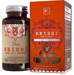 FS Reishi Mushroom Capsules | 120 Reishi Mushroom Capsules - 2100mg (15:1 Extract) Reishi per Serving | High Strength Mushroom Supplement | Non-GMO & Allergen Free | Made in the UK