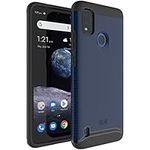 TUDIA DualShield Designed for ZTE Blade A7P Case, [Merge] Shockproof Military Grade Heavy Duty Dual Layer Tough Slim Hard Protective Case (Indigo Blue)