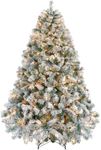 Yaheetech 6ft Snow Flocked Pre-lit