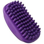 Pet Bath & Massage Brush by Hertzko - Great Grooming Comb for Shampooing and Massaging Dogs, Cats, Small Animals with Short or Long Hair - Soft Rubber Bristles Gently Removes Loose & Shed Fur from your Pet (Without Handle)