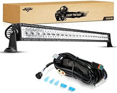 Auxbeam LED Light Bar 52 Inch 300W Off-Road Driving Lights Spot Flood Combo Led Work Light 5D Lens with Wiring Harness for Car Jeep Truck Pickup SUV UTV