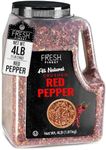 Fresh Finest Bulk 4LB Crushed Red Pepper Spices Commercial and Home Cooking - Chili Pepper Flakes, Red Peppers Spice Best for Pizza, Flatbreads, Beef, and More - 4 LB