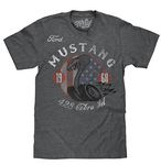 Tee Luv Ford Mustang 1968 Cobra Shirt (Charcoal Heather) (S)