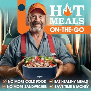 TRAVELISIMO Heated Lunch Box 1.5L – Portable Electric Food Warmer