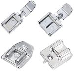 4 PCS Zipper Foot Sewing Machine Presser Foot Set of Invisible Concealed Narrow Zipper Foot, Fits for Most Snap On Singer, Brother, Janome, Babylock Low Shank Sewing Machines