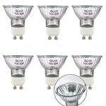 GU10 Base 110 Volt 120 Volt 50 Watt Halogen Bulbs, MR16 Reflector Flood Replacement Light Bulbs for Kitchen Hood,Ceiling Fan,Table Lamps (6 Pack)