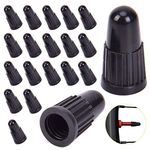 20 Pcs Plastic Bike Dust Caps Black, XCOZU Tyre Valve Caps Presta Valve Caps, Dust Caps for Bikes Bicycle Tire Valve Cap Dust Covers