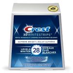 Crest 3D Whitestrips Supreme Bright At-home Teeth Whitening Kit, 21 Treatments, 28 Levels Whiter