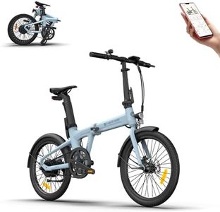 A Dece Oasis ADO Air 20 Folding E-Bike, Ultra Light Weight 17.5 KG Electric Bike, 20" Electric Bicycle for Adults, with Carbon Belt/LCD Display/Torque Sensor/Hydraulic Disc Brakes/APP Intelligent