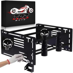 TDZ Detach Depot Wall/Storage Rack for Harley Detachable Products Including Tour-Pak mounting Racks, Sissy Bars, Luggage Racks, Rider Backrests and Detachable-Style Windshields