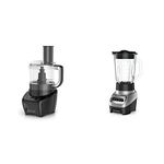 BLACK+DECKER 3-in-1 8-Cup Food Processor (FP4200BC) + PowerCrush Multi-Function Blender with 6-Cup Glass Jar