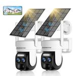 BEENOCAM [8X Zoom 4K Solar Security Cameras Wireless Outdoor, 360°PTZ Solar Outdoor Wireless Cameras for Home Security with 2.4GHz, 2-Way Audio, Full Color Night Vision, PIR Detection, IP66