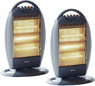 Igenix Halogen Heater 2-Pack – Grey Portable Electric Heaters